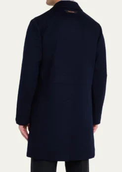 THIS ITEM IS NOT AVAILABLE.SeaseMen's Drone Wool and Cashmere Dust Coat