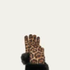 THIS ITEM IS NOT AVAILABLE.Sofia CashmereLeopard Print Cashmere Gloves w/ Faux Fur Cuffs
