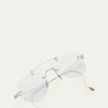 THIS ITEM IS NOT AVAILABLE.Thom BrowneMen's Rimless Titanium Aviator Eyeglasses