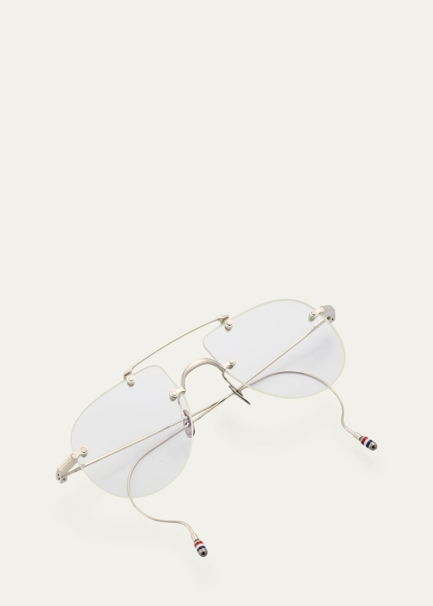 THIS ITEM IS NOT AVAILABLE.Thom BrowneMen's Rimless Titanium Aviator Eyeglasses