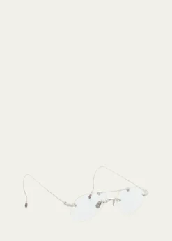 THIS ITEM IS NOT AVAILABLE.Thom BrowneMen's Rimless Titanium Aviator Eyeglasses