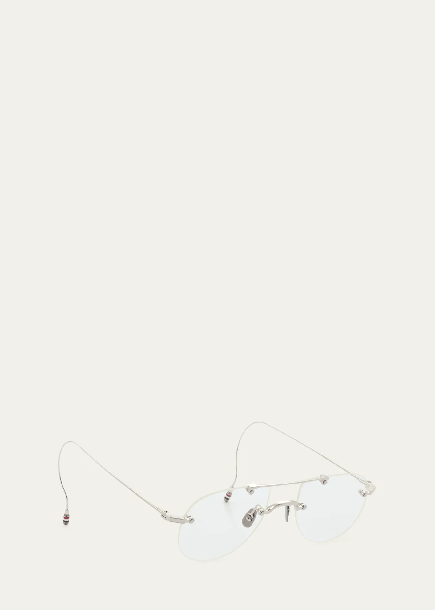 THIS ITEM IS NOT AVAILABLE.Thom BrowneMen's Rimless Titanium Aviator Eyeglasses