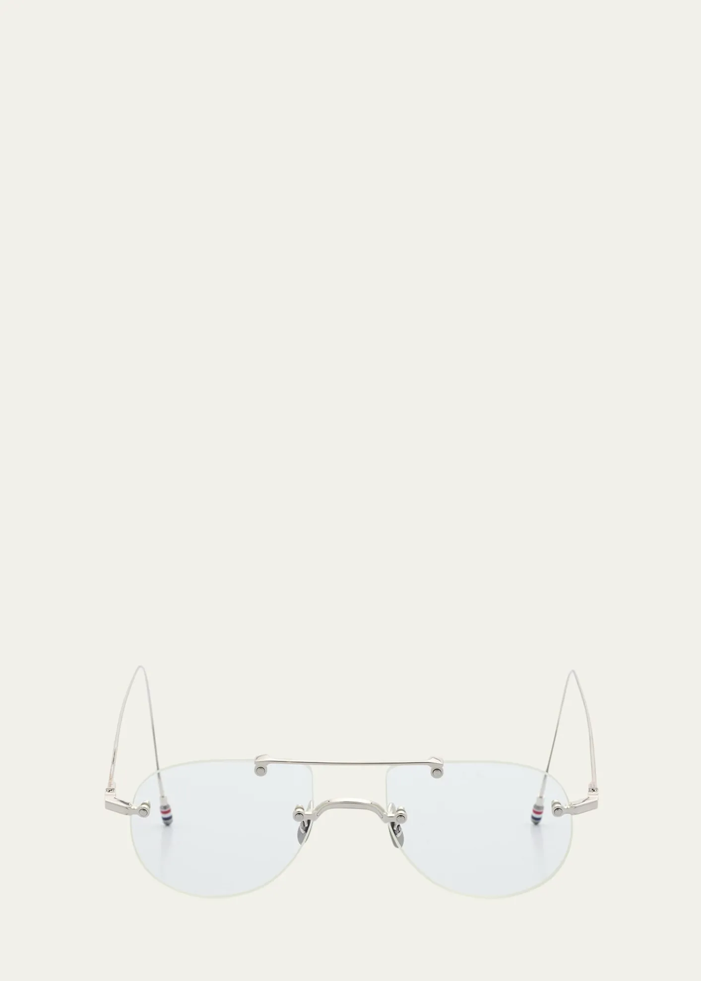 THIS ITEM IS NOT AVAILABLE.Thom BrowneMen's Rimless Titanium Aviator Eyeglasses