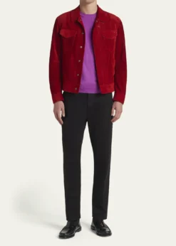 THIS ITEM IS NOT AVAILABLE.TOM FORDMen's Suede Snap-Front Western Jacket