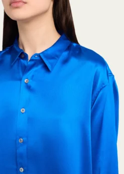 THIS ITEM IS NOT AVAILABLE.ZANKOVJimmy Button-Front Silk Shirt