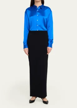 THIS ITEM IS NOT AVAILABLE.ZANKOVJimmy Button-Front Silk Shirt