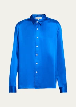 THIS ITEM IS NOT AVAILABLE.ZANKOVJimmy Button-Front Silk Shirt