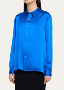 THIS ITEM IS NOT AVAILABLE.ZANKOVJimmy Button-Front Silk Shirt