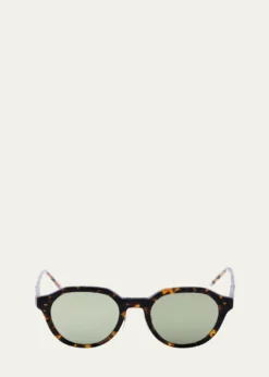 Thom BrowneMen's Acetate and Titanium Oval Sunglasses