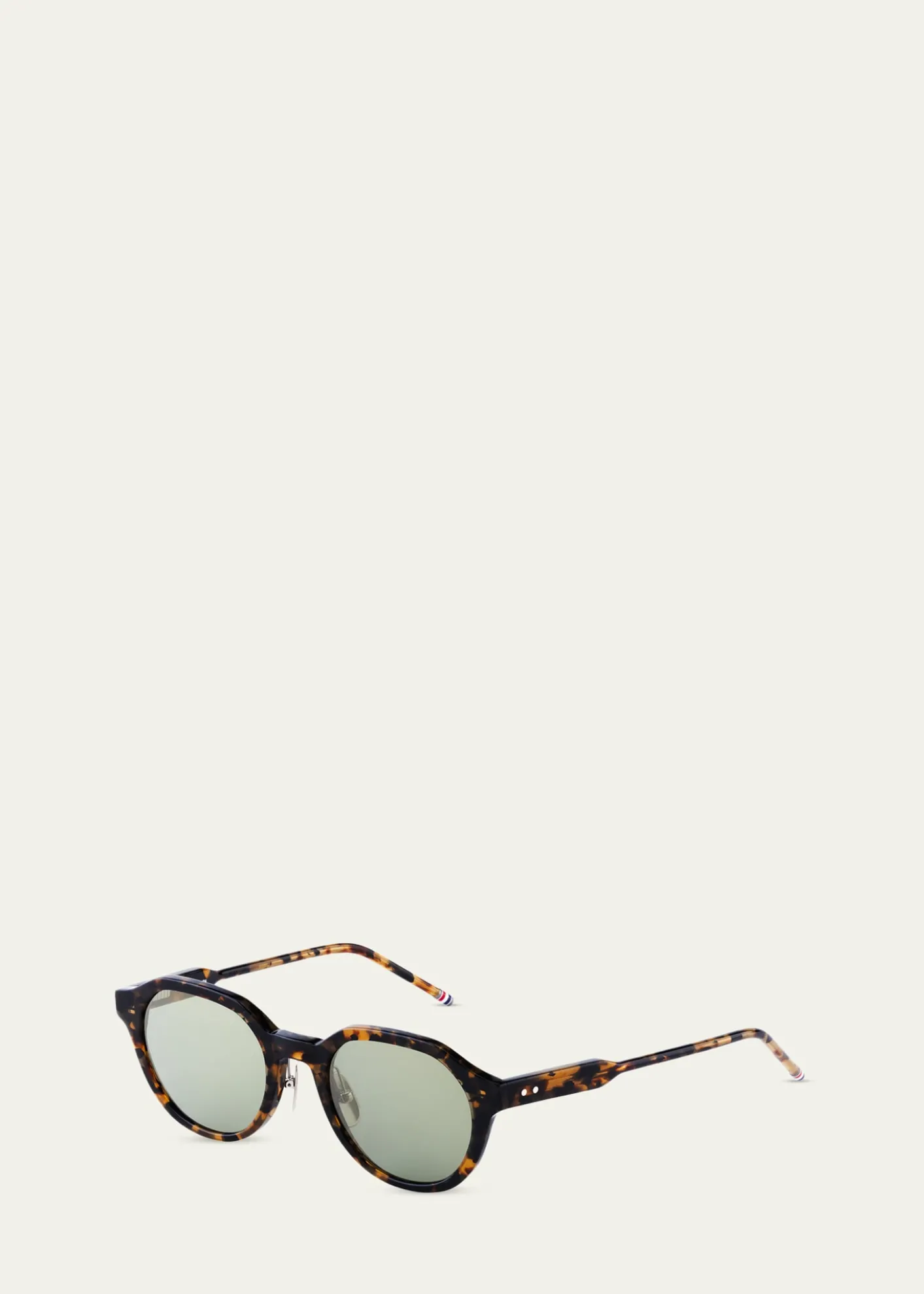 Thom BrowneMen's Acetate and Titanium Oval Sunglasses