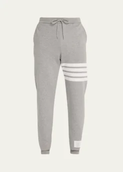 Thom BrowneMen's Classic Drawstring Sweatpants with Stripe Detail