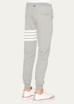 Thom BrowneMen's Classic Drawstring Sweatpants with Stripe Detail