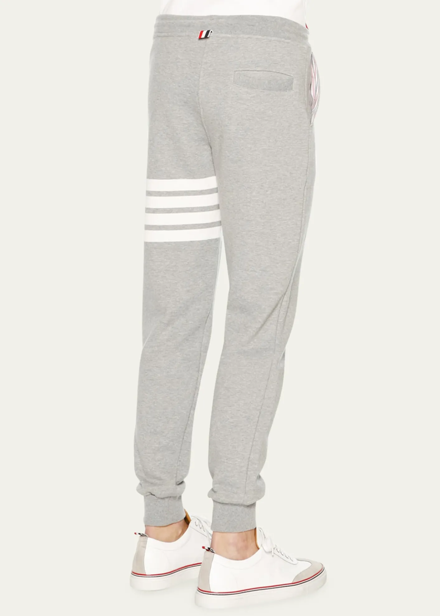Thom BrowneMen's Classic Drawstring Sweatpants with Stripe Detail