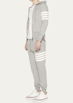 Thom BrowneMen's Classic Drawstring Sweatpants with Stripe Detail