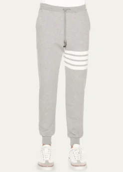 Thom BrowneMen's Classic Drawstring Sweatpants with Stripe Detail