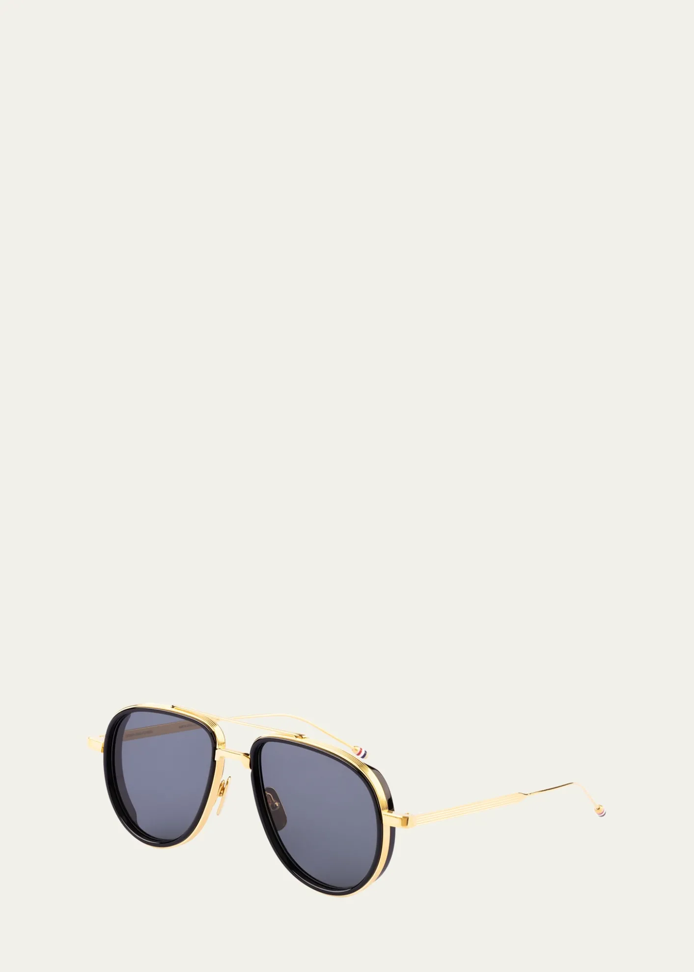 Thom BrowneMen's Acetate and Titanium Aviator Sunglasses