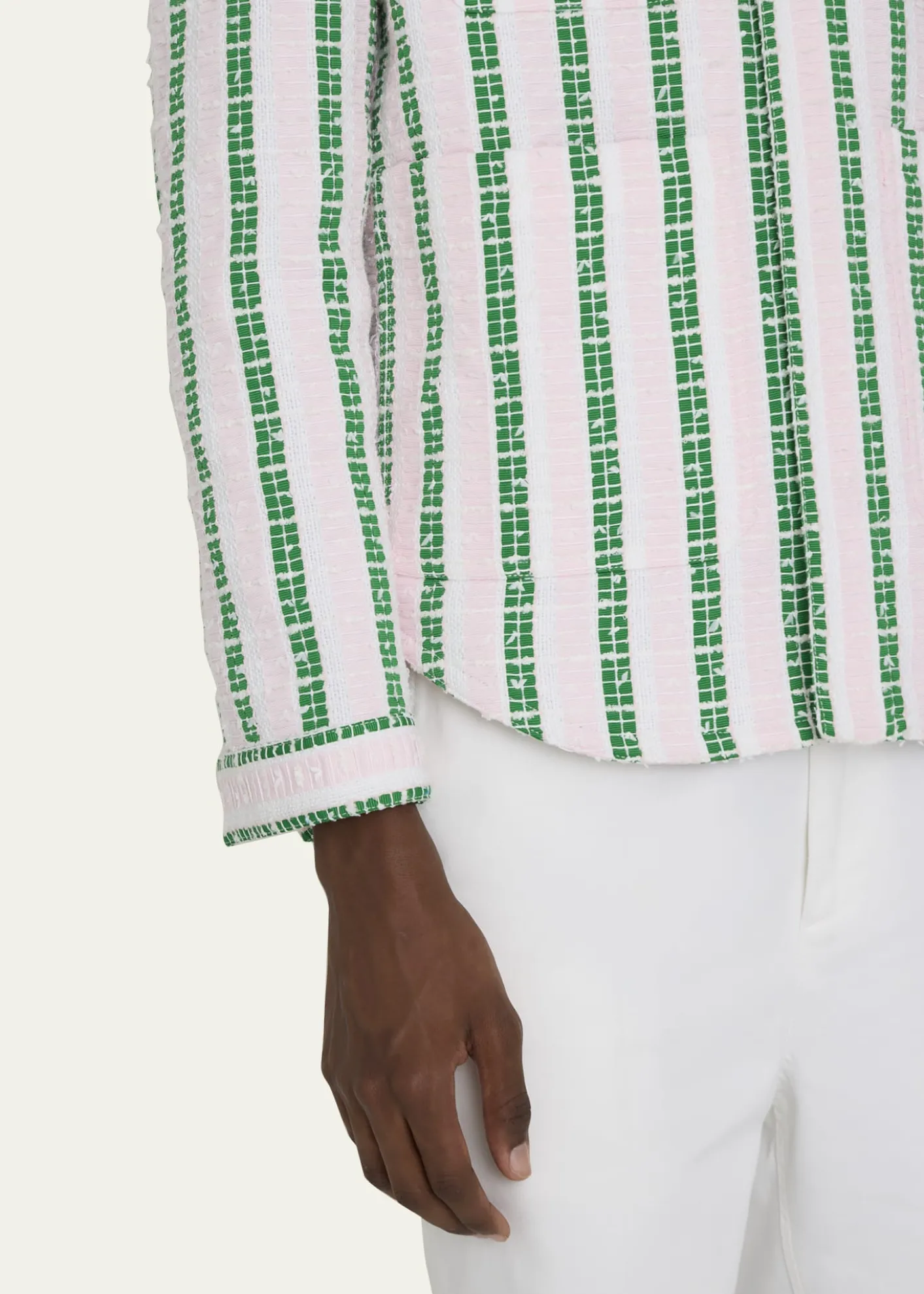 Thom BrowneMen's Rep Stripe Poplin Oversized Overshirt