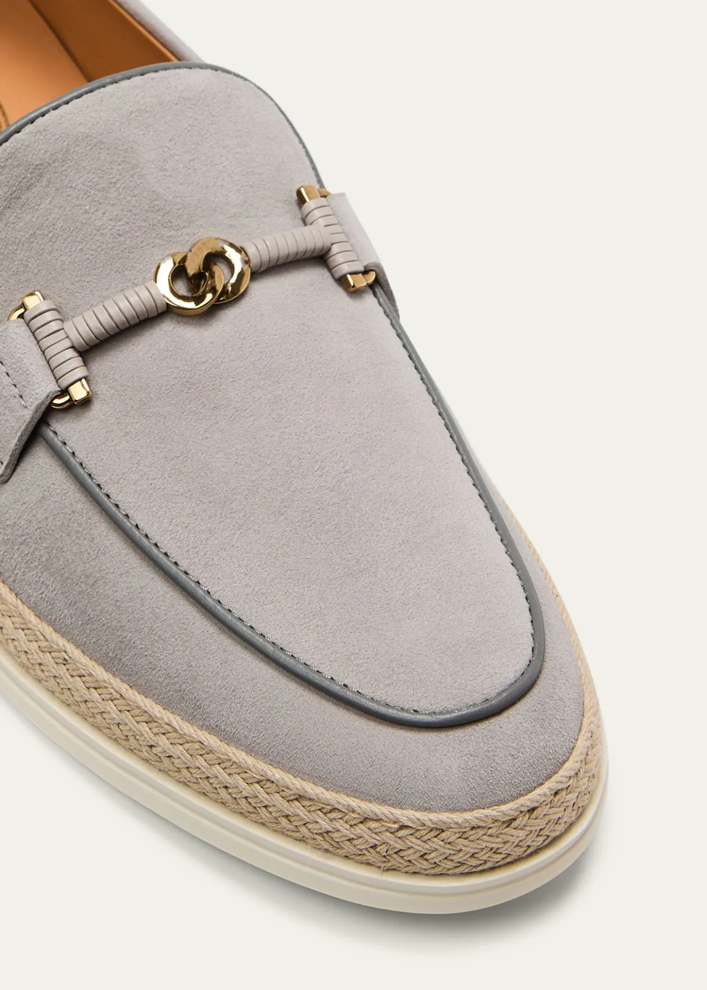 Tod'sGomma Suede T-Ring Espadrille Driver Loafers