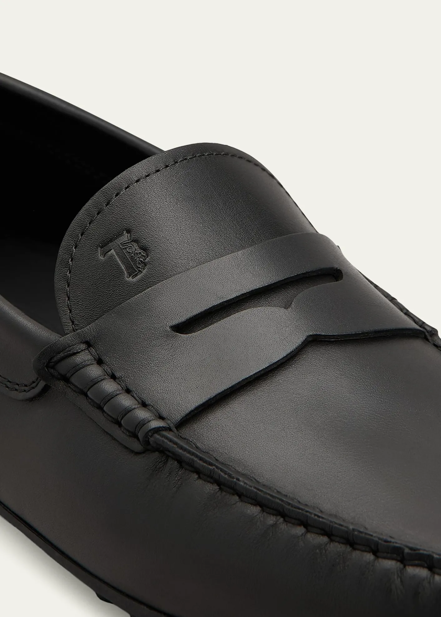Tod'sMen's Leather Moc-Toe Penny Loafers