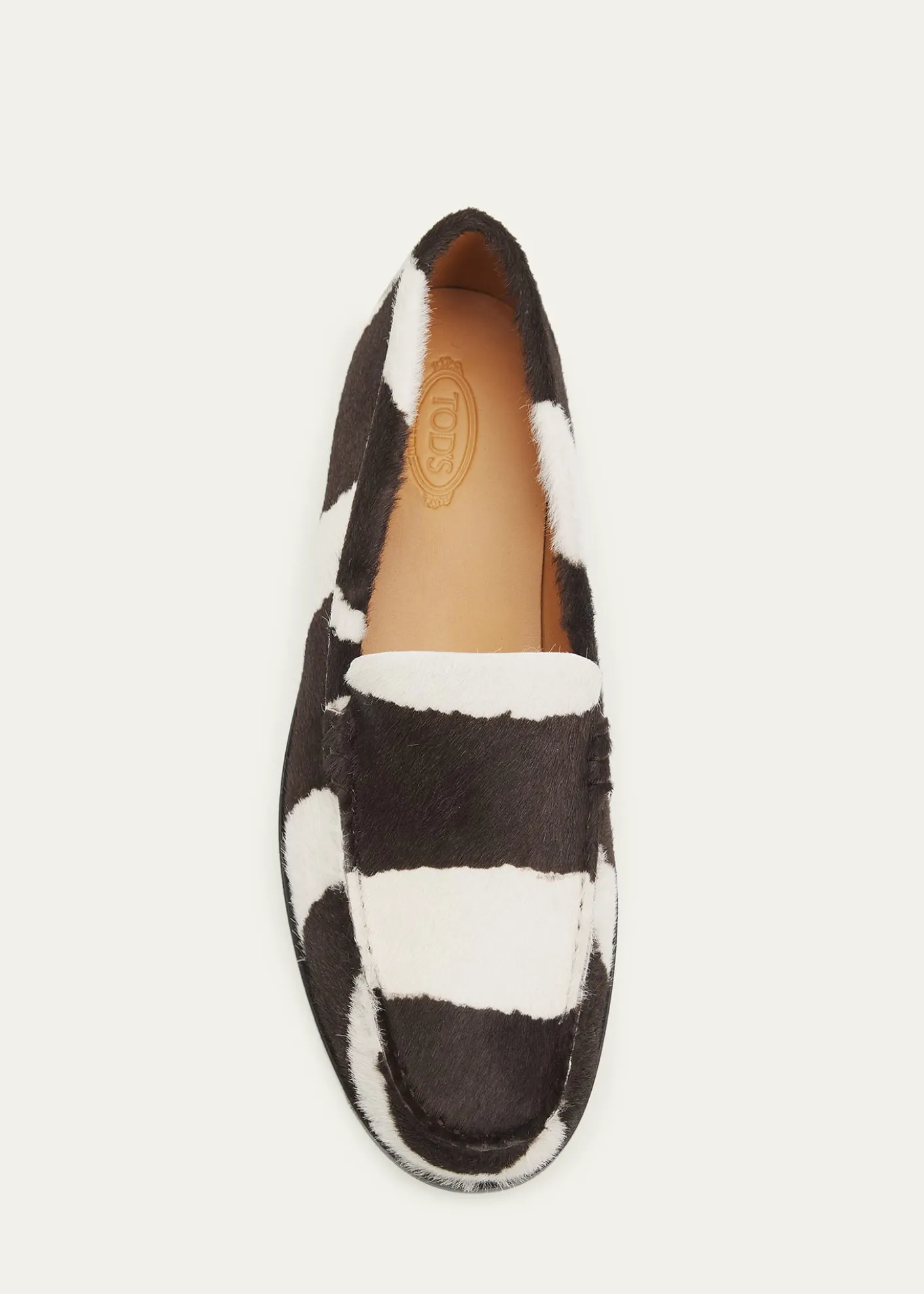 Tod'sMetal Dots Zebra-Printed Calf Hair Loafers