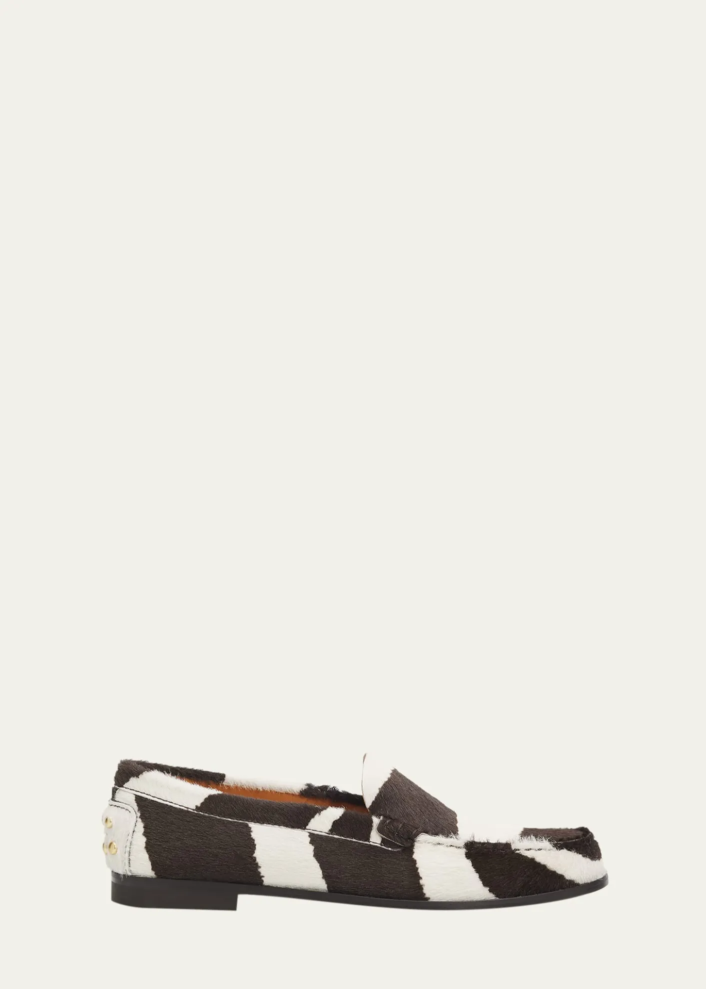 Tod'sMetal Dots Zebra-Printed Calf Hair Loafers