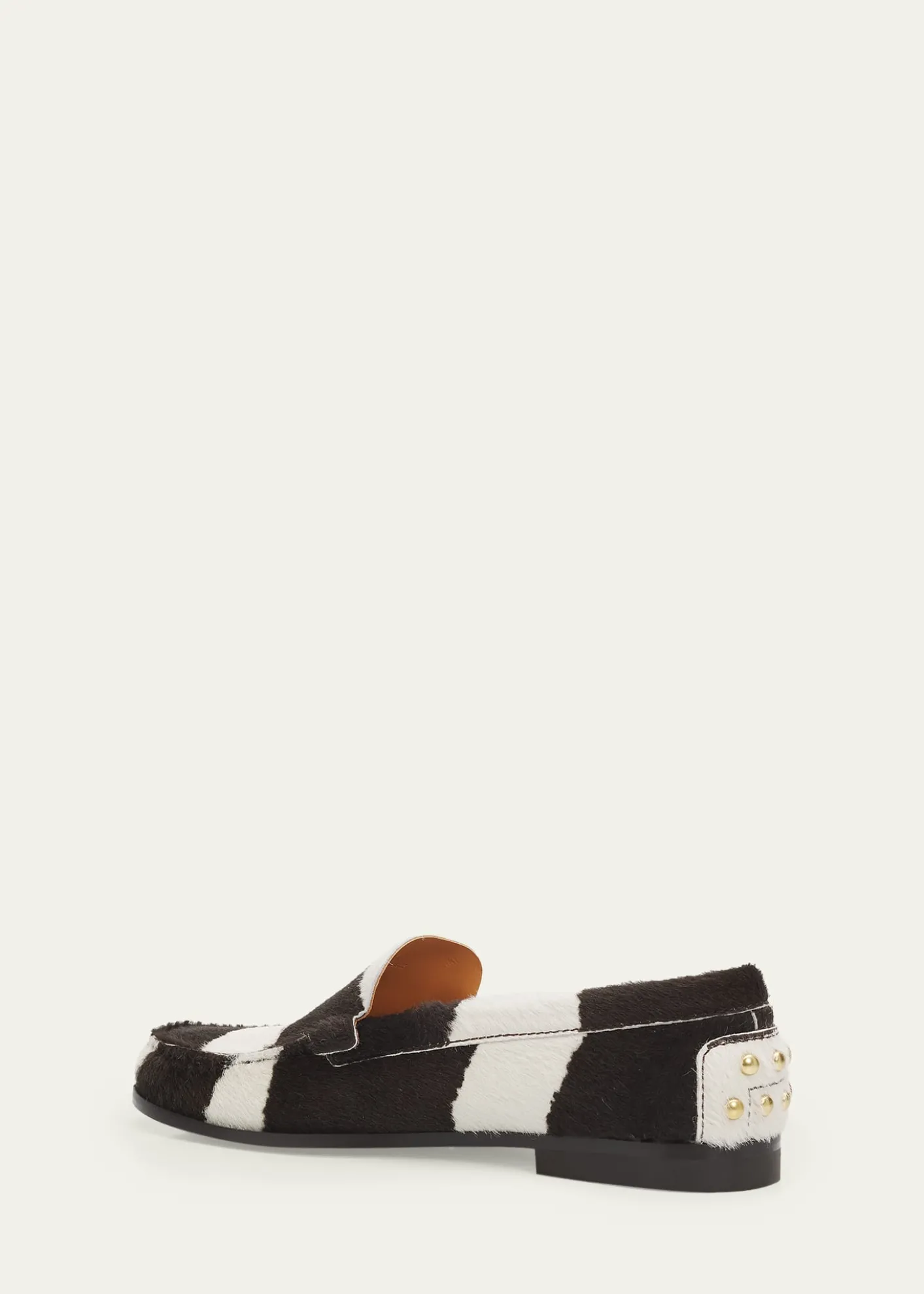 Tod'sMetal Dots Zebra-Printed Calf Hair Loafers
