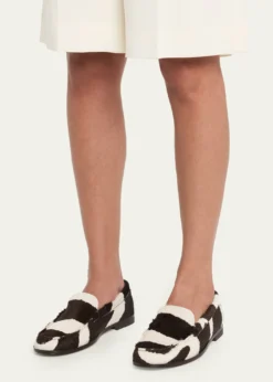 Tod'sMetal Dots Zebra-Printed Calf Hair Loafers