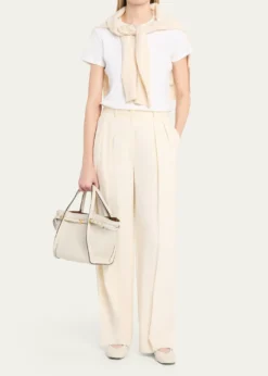 Tod'sSmall Timeless T Belted Leather Shopping Tote Bag