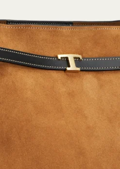 Tod'sT Timeless Belted Suede Shopping Tote Bag