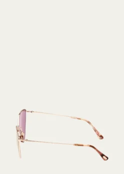 TOM FORDAnais Metal Cat-Eye Sunglasses