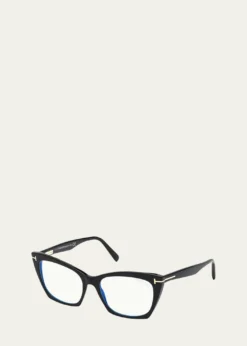 TOM FORDBlue Block Acetate Cat-Eye Optical Glasses