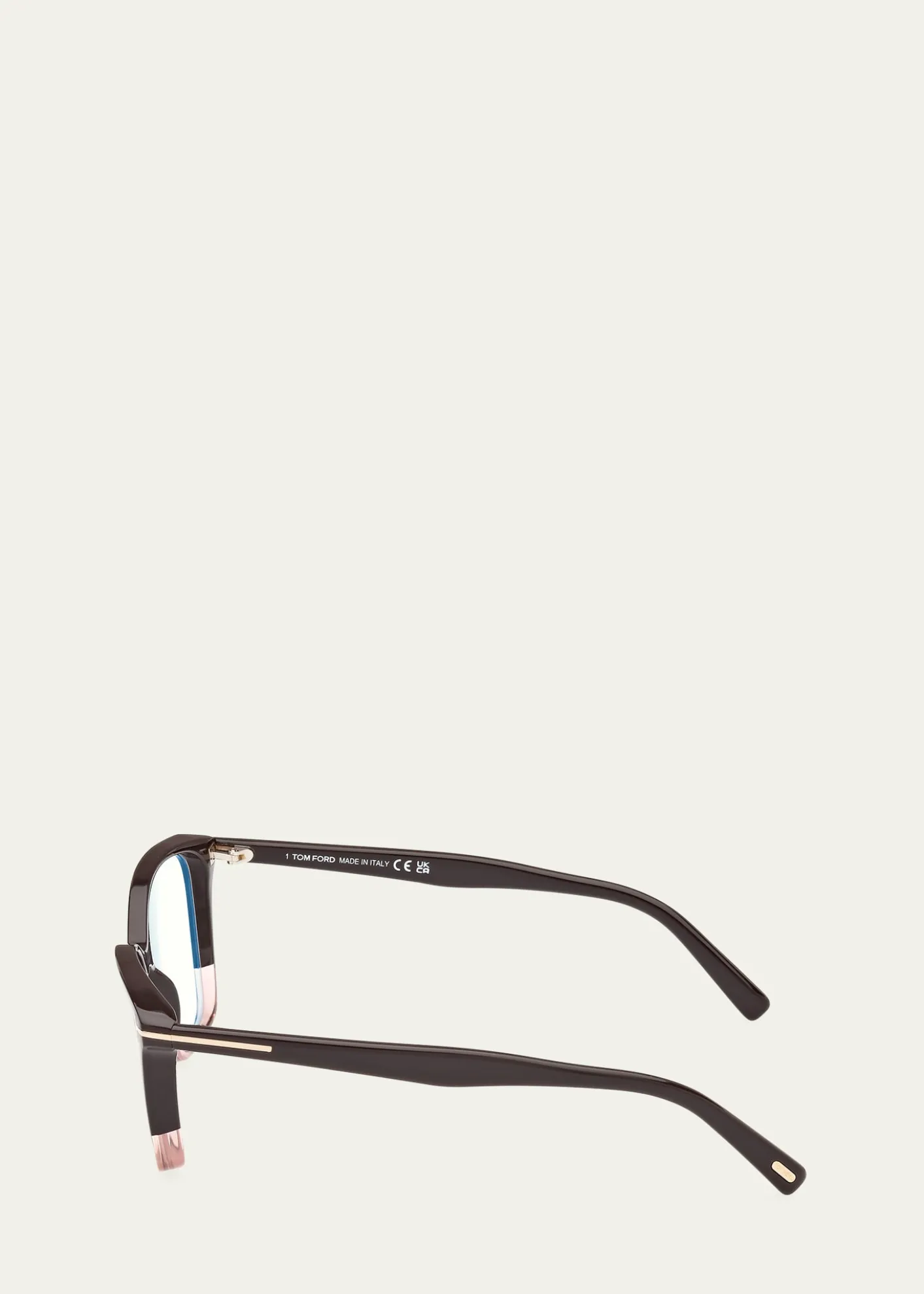 TOM FORDBlue Blocking Two-Tone Acetate Cat-Eye Glasses