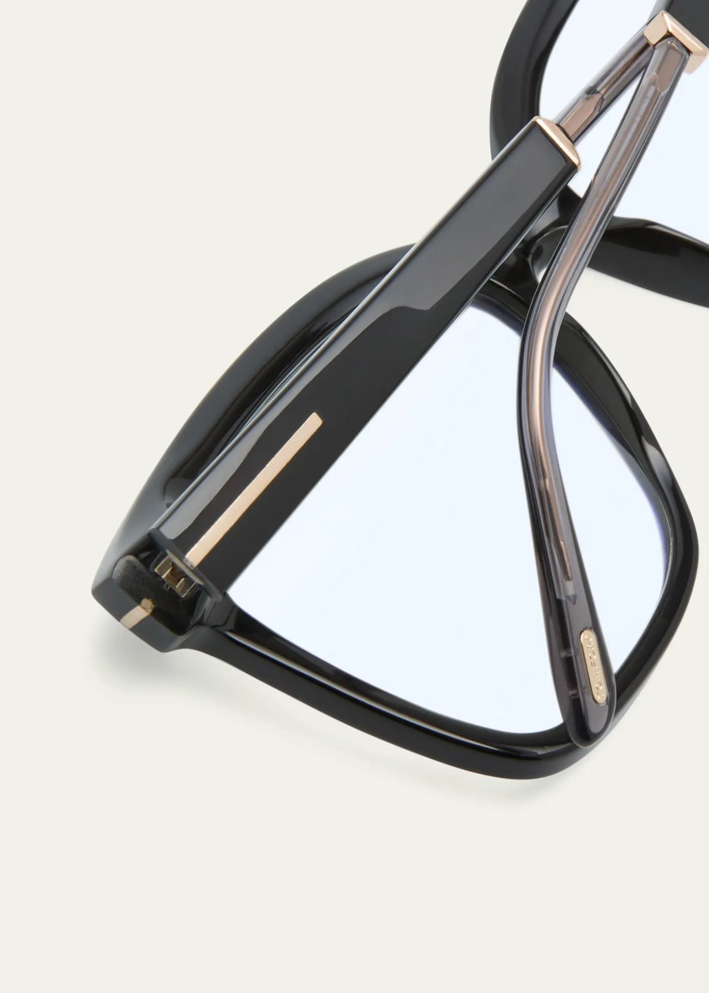 TOM FORDBlue Blocking Two-Tone Acetate Square Glasses