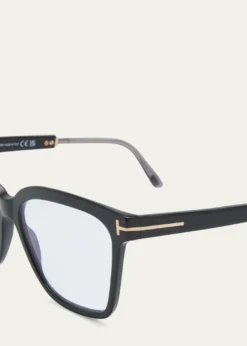 TOM FORDBlue Blocking Two-Tone Acetate Square Glasses