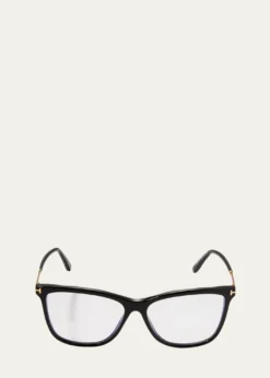 TOM FORDBlue Filtering Acetate Cat-Eye Glasses
