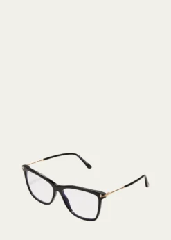 TOM FORDBlue Filtering Acetate Cat-Eye Glasses