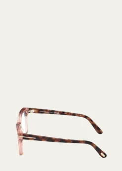 TOM FORDBlue Filtering Two-Tone Acetate Cat-Eye Sunglasses