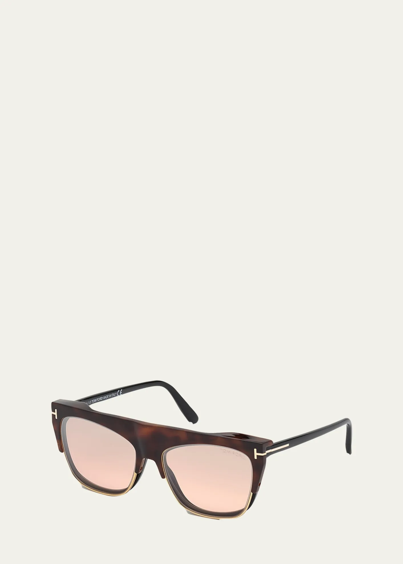 TOM FORDBlue-Light Blocking Square Acetate Convertible Optical Glasses