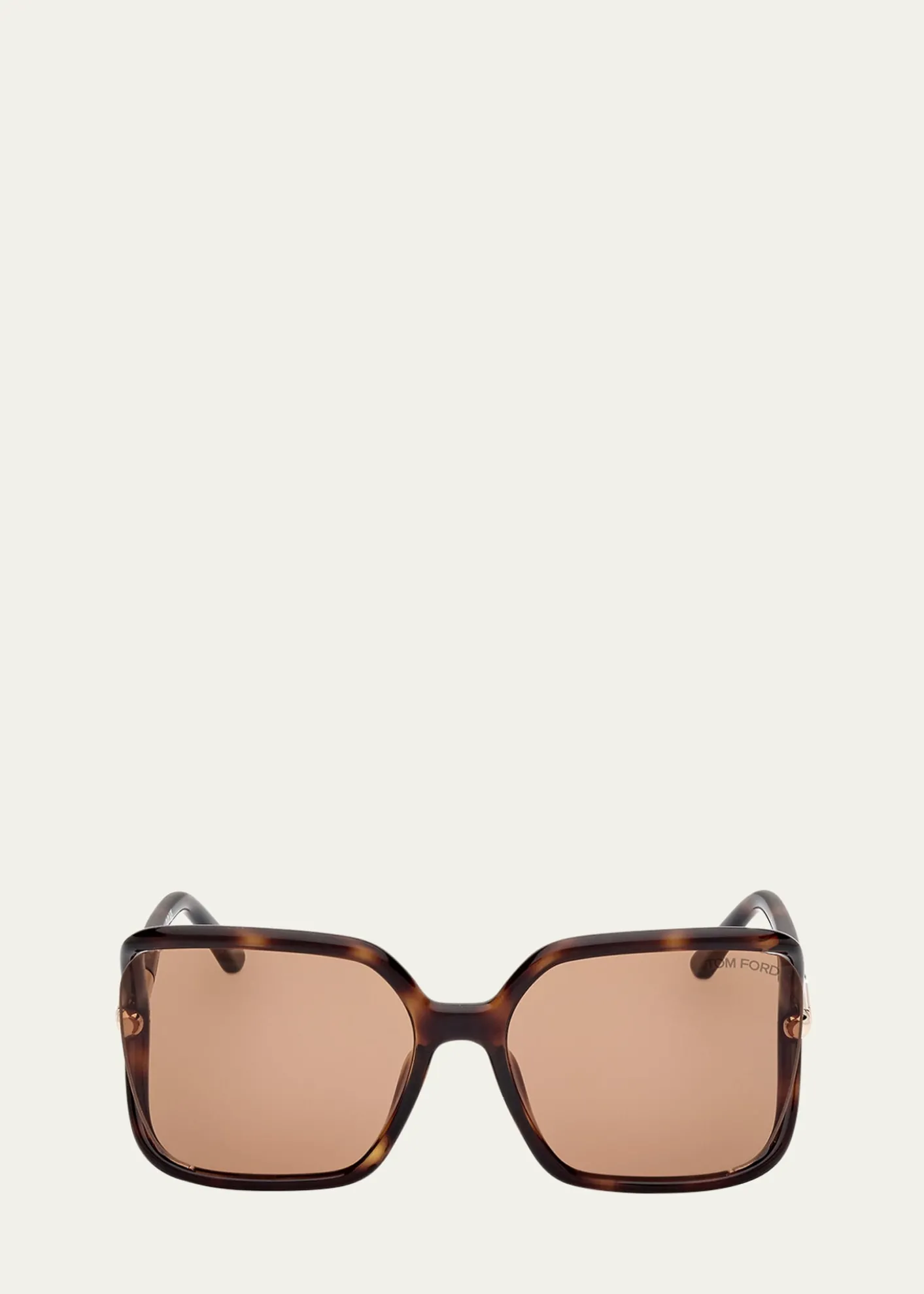 TOM FORDCut-Out Injected Plastic Rectangle Sunglasses