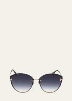 TOM FORDEvangeline Metal Cat-Eye Sunglasses