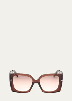 TOM FORDJacquetta Square Injection Plastic Sunglasses