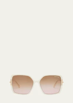 TOM FORDJoanna Amber Acetate Butterfly Sunglasses