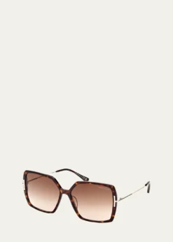 TOM FORDJoanna Mixed-Media Butterfly Sunglasses
