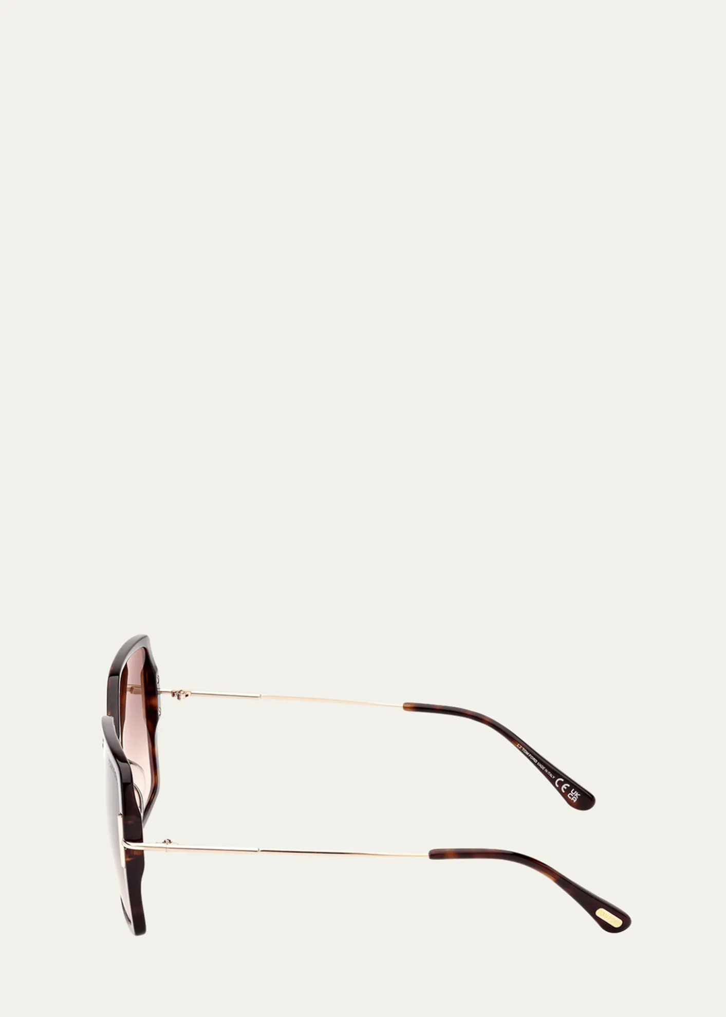 TOM FORDJoanna Mixed-Media Butterfly Sunglasses