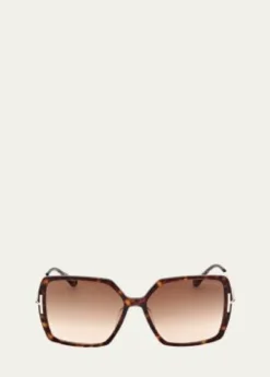 TOM FORDJoanna Mixed-Media Butterfly Sunglasses