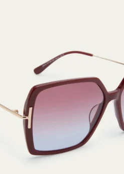 TOM FORDJoanna Mixed-Media Butterfly Sunglasses