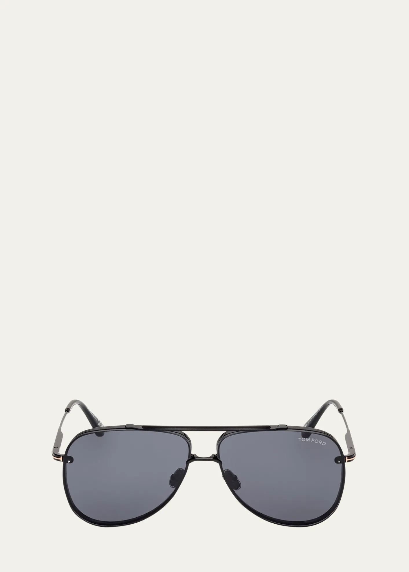 TOM FORDLeon Metal & Acetate Aviator Sunglasses