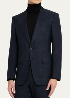 TOM FORDMen's Check Single-Breasted Suit
