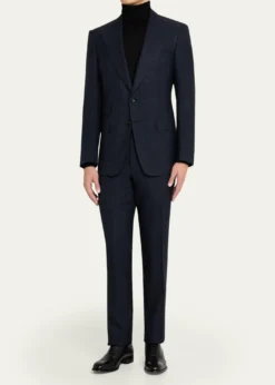 TOM FORDMen's Check Single-Breasted Suit