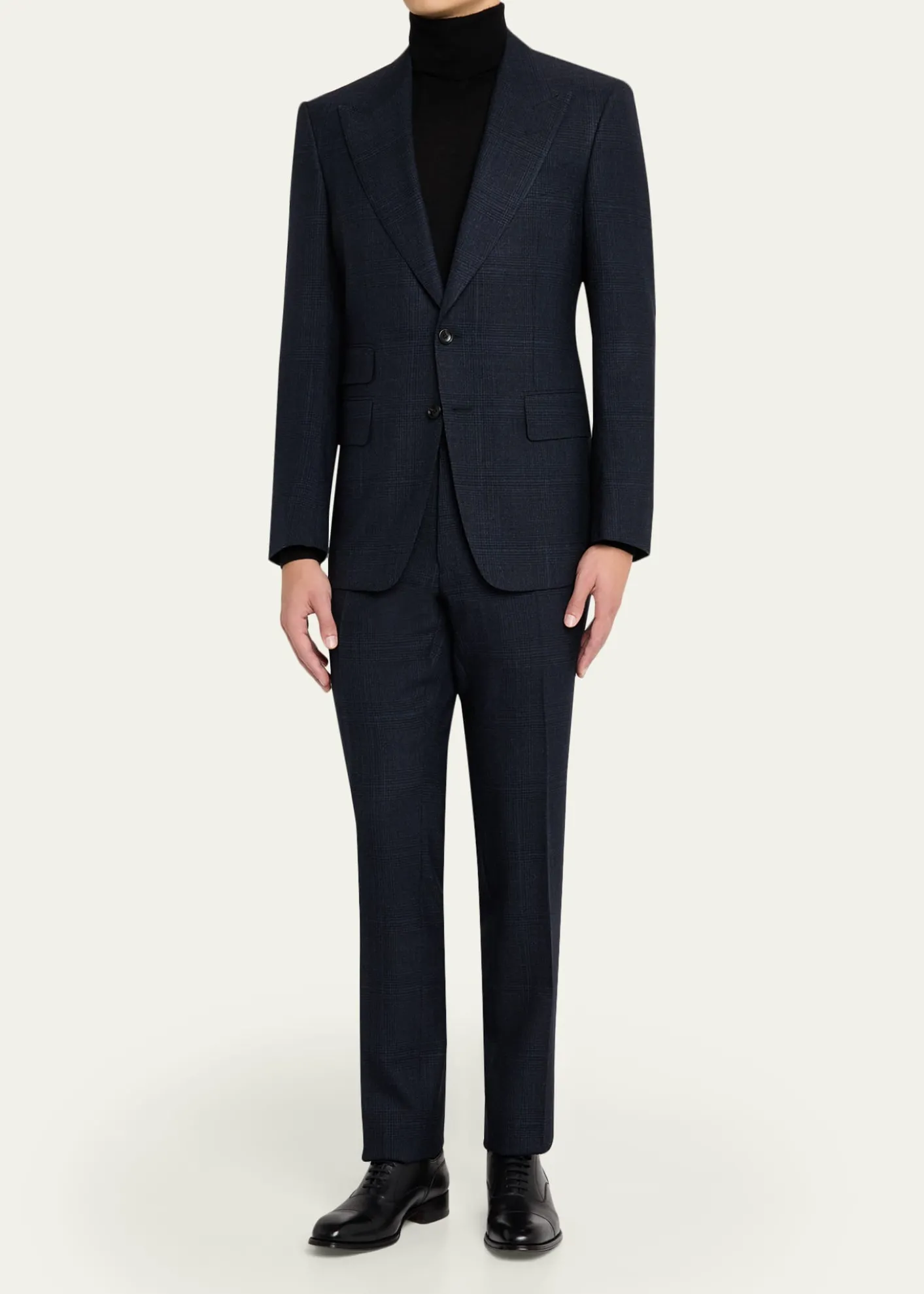 TOM FORDMen's Check Single-Breasted Suit